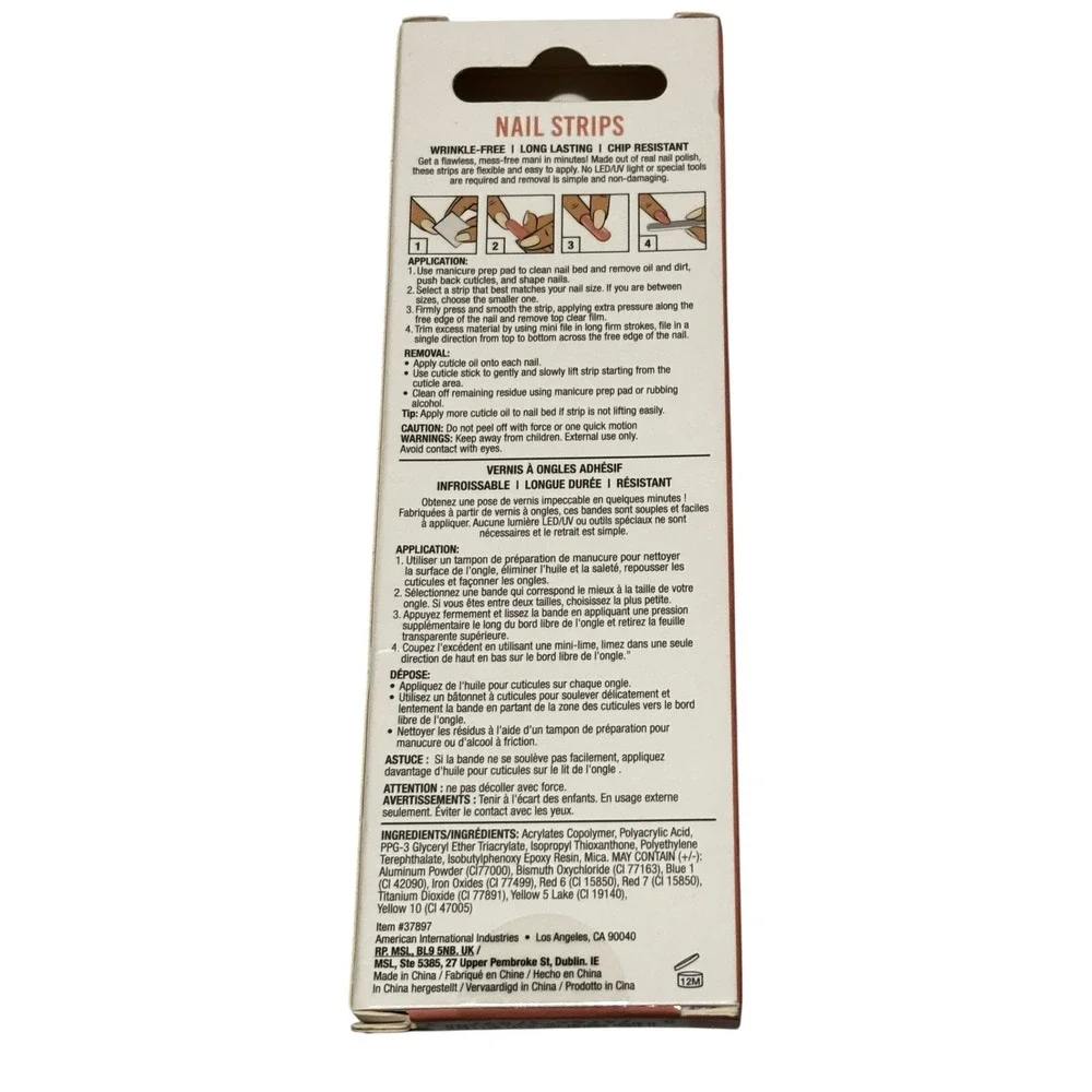 Ardell Nail Addict Nail Strips Adore Me Peach Ombre Glitter 16ct New 37897